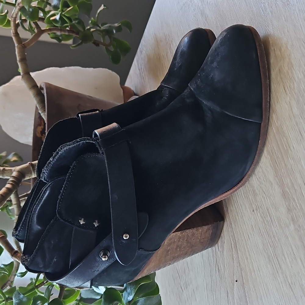 Rag & Bone HARROW Buckle Suede Ankle Booties